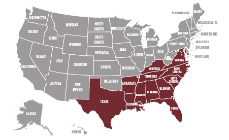 Service Area for Builder Services of North Carolina